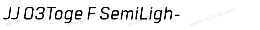 JJ 03Toge F SemiLigh字体转换